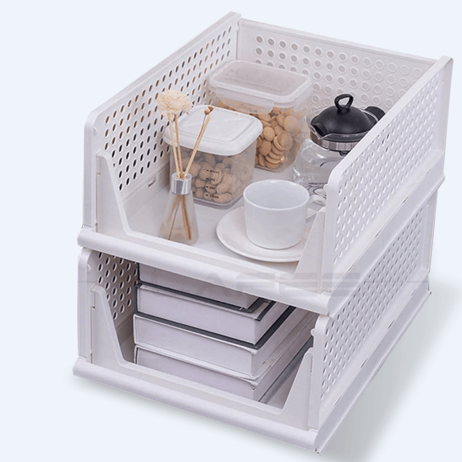 Foldable Wardrobe Storage Box, Stackable Shelf Basket, Laundry Fold Pull Out, Drawer Dividers for Clothes, Wardrobe Storage Basket, Wardrobe Organizer