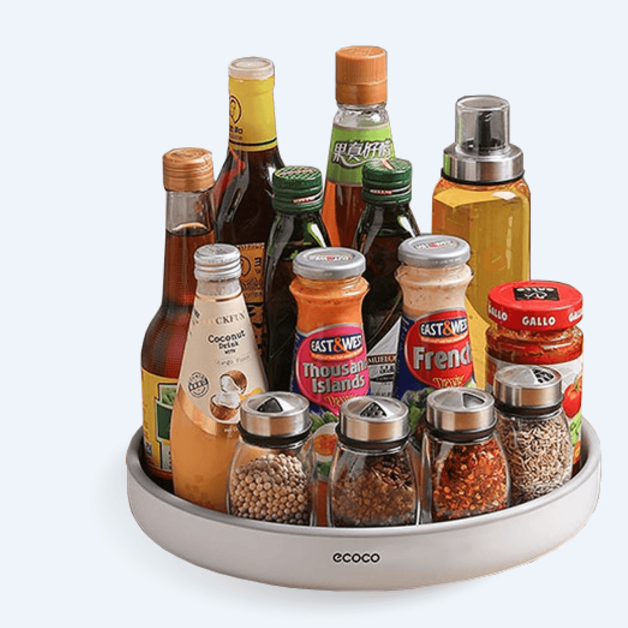 Rotating Spice Holder, 360 Degree Seasoning Organizer, Countertop Seasoning Rack, Spice Storage for Kitchen, Rotating Cake Turntable
