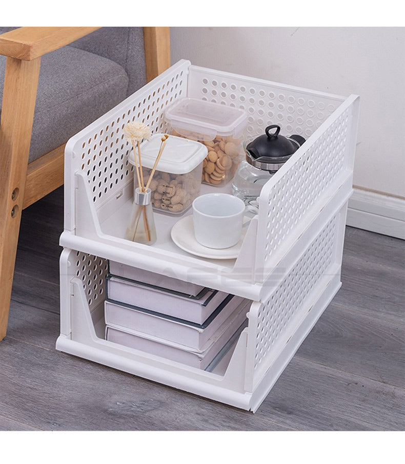 Foldable Wardrobe Storage Box, Stackable Shelf Basket, Laundry Fold Pull Out, Drawer Dividers for Clothes, Wardrobe Storage Basket, Wardrobe Organizer