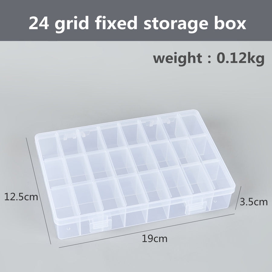 Practical Small 24 Grids Compartment Plastic Storage Box, Jewelry Earring Bead Screw Organizer Container, Tackle Box for Storage, Tackle Box Organizer