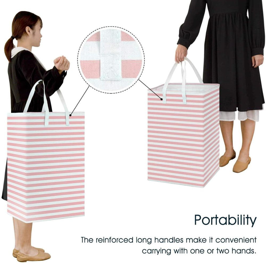 75L Collapsible Large Laundry Baskets with Easy Carry Handles Hamper Basket