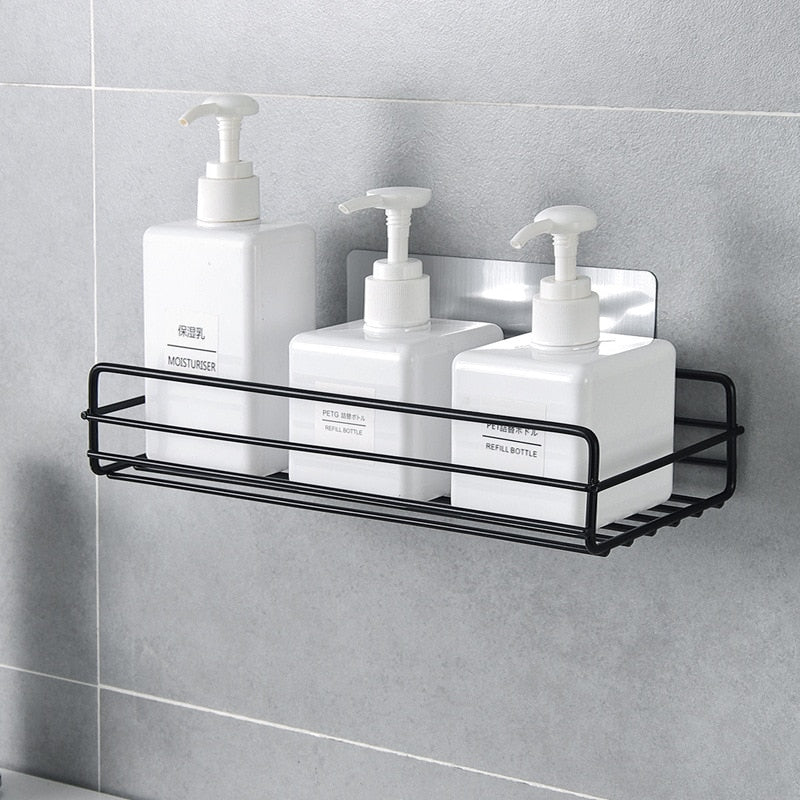 Portaoggetti per doccia in alluminio, mensola angolare per bagno senza foratura, porta shampoo antiruggine, organizer per accessori da bagno, porta asciugamani 