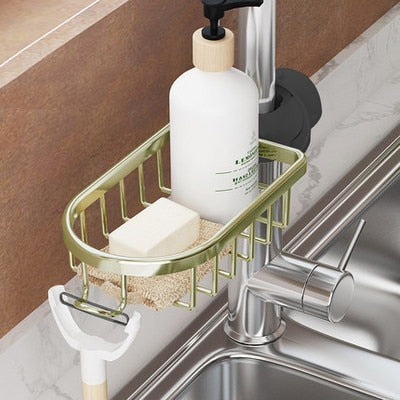 Bathroom Faucet Storage Rack Shower Soap Holder Bathroom Organization