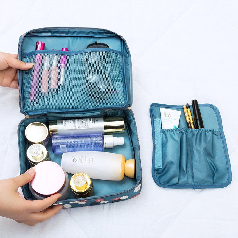 Outdoor Multifunction Travel Cosmetic Bag, Women's Makeup Case, Women Toiletries Organizer, Waterproof Makeup Storage Box, Large Capacity Makeup Box