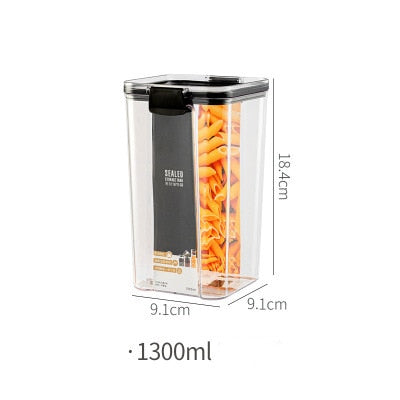 Plastic Food Containers with Easy Lock Lids, for Kitchen Pantry Organization and Storage, Airtight Food Storage Containers, Plastic Storage Box